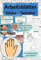 Vorschau - Arbeitsblätter - Materialpaket Sinne - Tastsinn - Die Hand/ Die Haut - Deckblatt