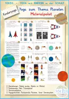 Vorschau - Mal- und Bastelvorlagen - Materialpaket Yoga zum Thema Planeten und Sonnensystem - Deckblatt