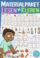 Vorschau - Arbeitsblätter - Lesen und Kleben Materialpaket Deutsch / DAZ - Deckblatt