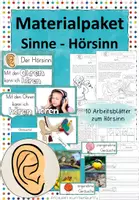 Vorschau - Arbeitsblätter - Materialpaket Sinne - Hörsinn - Das Ohr - Deckblatt