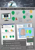 Vorschau - Arbeitsblätter - Sparpaket: Elektrische Ladungen / Elektrostatik mit Animationen, Arbeitsblättern, virtuellen Experimenten - Deckblatt