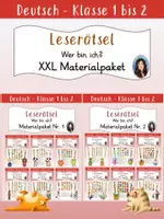 Vorschau - Arbeitsblätter - XXL Materialpaket - Leserätsel - Wer bin ich? - Deckblatt
