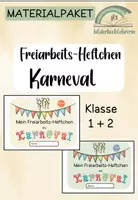 Vorschau - Arbeitsblätter - Materialpaket Freiarbeitsheftchen Karneval - Deckblatt