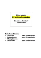Vorschau - Spiele - Grundrechenarten (7 Spiele) - Ich habe... Wer hat? - Kopfrechnen - Lesespiel - Deckblatt