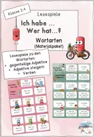 Vorschau - Spiele - Lesespiele zu Wortarten (wachsendes Materialpaket) - Deckblatt