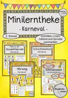 Vorschau - Arbeitsblätter - Minilerntheke Karneval / Fasching - Deckblatt