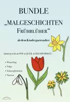 Vorschau - Mal- und Bastelvorlagen - SPARPAKET Malgeschichten / rhythmisches Zeichnen FRÜHBLÜHER (wachsend*) (Frühling) - Deckblatt