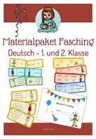Vorschau - Arbeitsblätter - Materialpaket Fasching - Deutsch 1. und 2. Klasse - Deckblatt