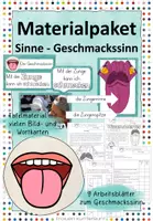 Vorschau - Arbeitsblätter - Materialpaket Sinne - Geschmackssinn - Die Zunge - Deckblatt