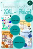 Vorschau - Arbeitsblätter - XXL Paket Lesespaziergänge I Lesemotivation I 3-fach differenziert I wachsend - Deckblatt