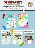 Vorschau - Arbeitsblätter - Sparpaket: Alltagshelfer für den Kunstunterricht in der Grundschule - Deckblatt