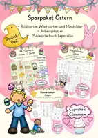 Vorschau - Stationenlernen - Deutsch/ DaZ - Ostern - Sparpaket Bildkarten, Arbeitsblätter, Miniwörterbuch, Sprachförderung - Deckblatt