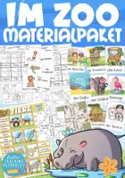 Vista previa - Unidades / Secuencias / Situaciones de Aprendizaje - Alemán Deutsch Zootiere DAZ Materialpaket - Portada