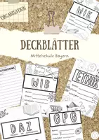 Vorschau - Anderer Materialtyp - Deckblätter Mittelschule Bayern alle Fächer - Deckblatt