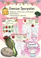 Vista previa - Unidades / Secuencias / Situaciones de Aprendizaje - Aléman - vegetales - paquete hojas de trabajo, tarjetas con imagénes, diccionario de imágenes - Gemüse bundle Deutsch - Portada