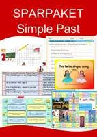 Vorschau - Unterrichtsreihen - Simple Past MEGA Materialpaket - Deckblatt