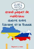 Aperçu - Feuilles d'exercices - Le grand paquet de ressources : Guerre d'Ukraine : Russie contre l'Ukraine (feuilles de travail et série de leçons) - Page de couverture