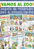 Aperçu - Matériel pour travaux manuels / dessin - Vamos al zoológico! Español / Espagnol (animales, edificios, personas) - Page de couverture