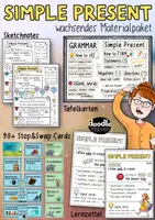 Vista previa - Hojas de trabajo - Simple Present - Bundle ESL classroom - Portada