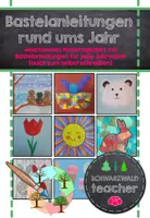 Vorschau - Mal- und Bastelvorlagen - Bastelanleitungen rund ums Jahr - Materialpaket mit Kunstideen zu den Jahreszeiten - Deckblatt