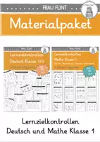 Vorschau - Arbeitsblätter - Lernzielkontrollen Deutsch & Mathe Kl. 1 - Materialpaket - Deckblatt