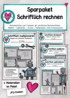 Vorschau - Fördermaterial/Inklusion - Materialpaket "Schriftlich rechnen" (Rechenkärtchen) - Deckblatt