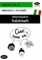 Vorschau - Stundenentwürfe - Italienisch-Materialpaket - Meine Italienischmaterialien für das 1. Lernjahr - Deckblatt