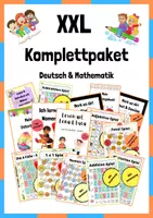 Vorschau - Unterrichtsreihen - XXL-SPARPAKET - Deutsch und Mathe spielerisch lernen - Spiele & Lernhefte+ GRATIS-Malbuch (wachsendes Paket) - Deckblatt