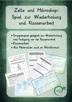 Vorschau - Spiele - Zelle und Mikroskop: Klassenarbeit und Spiel zur Vorbereitung - Deckblatt