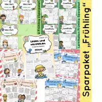 Vorschau - Unterrichtsreihen - Frühling | Klasse 1-4 | Mathe | Deutsch | Sachunterricht - Deckblatt