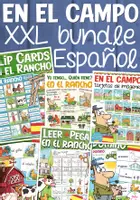 Aperçu - Feuilles d'exercices - en el campo - animales, personas, edificios y más BUNDLE Español / Espagnol - Page de couverture