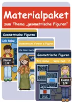 Vorschau - Spiele - MATERIALPAKET geometrische Figuren (Lesespiele) - Deckblatt