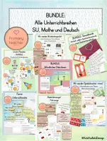 Vorschau - Stundenentwürfe - BUNDLE: alle Unterrichtsreihen für Sachunterricht, Mathe und Deutsch - Deckblatt