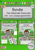 Vorschau - Arbeitsblätter - Bundle: Hörspur und Lesespur - Das fehlende Osternest #rabattraketen25 - Deckblatt