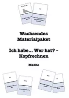Vorschau - Arbeitsblätter - Materialpaket: 60 Mathe Spiele - Ich habe... Wer hat? - Kopfrechnen - Lesespiel - Deckblatt