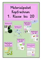 Vorschau - Arbeitsblätter - Mathematik : Kopfrechnen erste Klasse bis 20 - Deckblatt