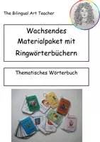 Vorschau - Stationenlernen - Wachsendes Materialpaket Ringwörterbücher: Wort-Bild-Zuordnung - Deckblatt
