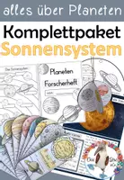 Vorschau - Unterrichtsreihen - Planeten / Sonnensystem - Komplettpaket inklusive Lapbook - Deckblatt