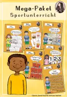 Vorschau - Stationenlernen - Sportunterricht Mega-Paket | Sportspiele & Stationskarten - Deckblatt