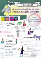 Vorschau - Arbeitsblätter - Mitwachsendes Materialpaket Entscheidungsgeschichten - Deckblatt