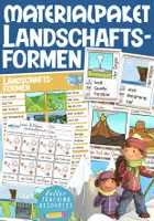 Vorschau - Arbeitsblätter - Landschaftsformen / Habitate Materialpaket Unterrichtsmaterial Deutsch / DAZ und Sachunterricht Grundschule - Deckblatt
