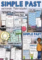 Aperçu - Feuilles d'exercices - Simple Past - Growing Bundle for ESL learners - Page de couverture