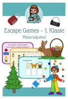 Vorschau - Stundenentwürfe - Materialpaket: Escape Games für die 1. Klasse (Feiertage) - Deckblatt