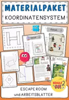 Vorschau - Stundenentwürfe - Materialpaket KOORDINATENSYSTEM / Geometrie (wachsend) - Deckblatt