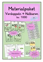 Vorschau - Arbeitsblätter - Materialpaket : Verdoppeln und halbieren bis 1000 - Deckblatt