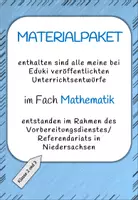 Vorschau - Stundenentwürfe - Unterrichtsentwürfe Mathematik - Materialpaket - Deckblatt