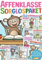 Vista previa - Unidades / Secuencias / Situaciones de Aprendizaje - AFFENKLASSE Materialpaket / Sorglospaket (bundle) Grundschule DEUTSCH (Alemán) / bilingualer Unterricht / internationale Schulen - Portada