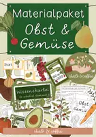 Vorschau - Stundenentwürfe - Materialpaket Obst & Gemüse - Tafelmaterial, Wissenskarte, Unterrichtsreihe & Spiele - Deckblatt