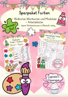 Vista previa - Unidades / Secuencias / Situaciones de Aprendizaje - Aléman - colores - paquete: hojas de trabajo y tarjetas con imagénes - Deutsch - Bundle Farben - Portada