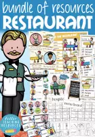 Vorschau - Arbeitsblätter - at the restaurant / eating out / food - Englisch Materialpaket / Sparpaket - Deckblatt